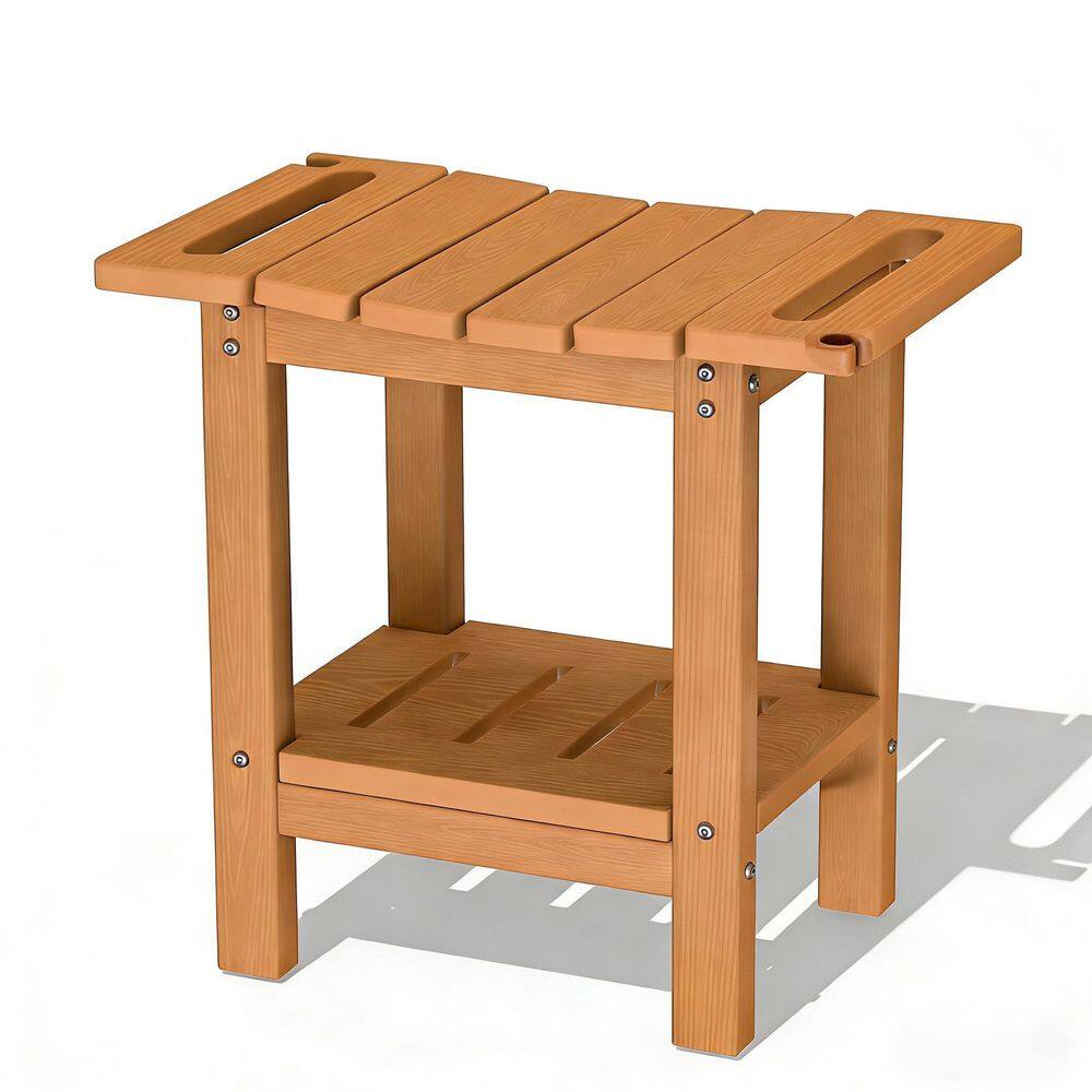 12.6 in. D x 18.5 in. W x 17 in. H Freestanding Walk In Shower Seat, Shower Stool with Storage Shelf in Teak price history on PriceWatchPro