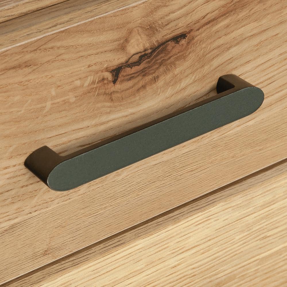 Timber Oak L-Shaped Corner Computer Desk with Drawer and Filing Cabinet