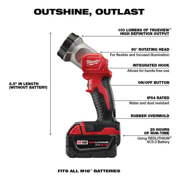 Milwaukee - M18 FUEL 18V Lithium-Ion Brushless Cordless Combo Kit (5-Tool) with Two 5.0 Ah Batteries, 1 Charger 1 Tool Bag