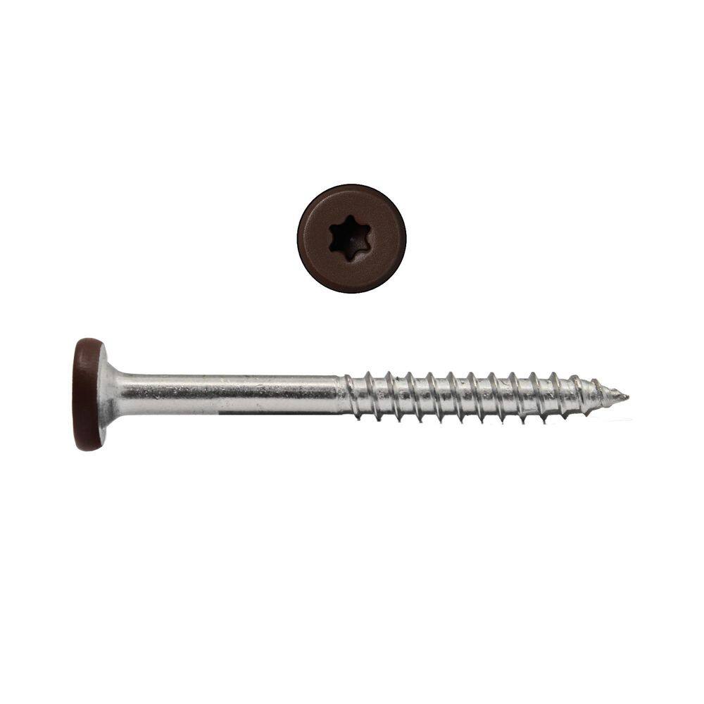 "#9 x 1-7/8 in. Star Flat Head Stainless Steel Fascia Composite Deck Screws Chocolate #71 (100-pieces)" price history on PriceWatchPro