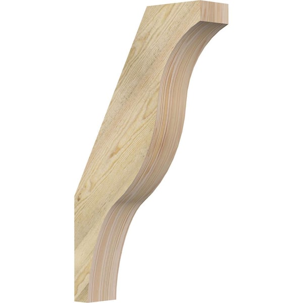 Ekena Millwork 4"W x 16"D x 28"H Funston Rough Sawn Knee Brace, Douglas Fir