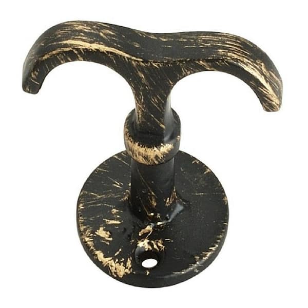 Twisted 5 in. (130 mm) Antique Brass Patina Hat and Coat Hook