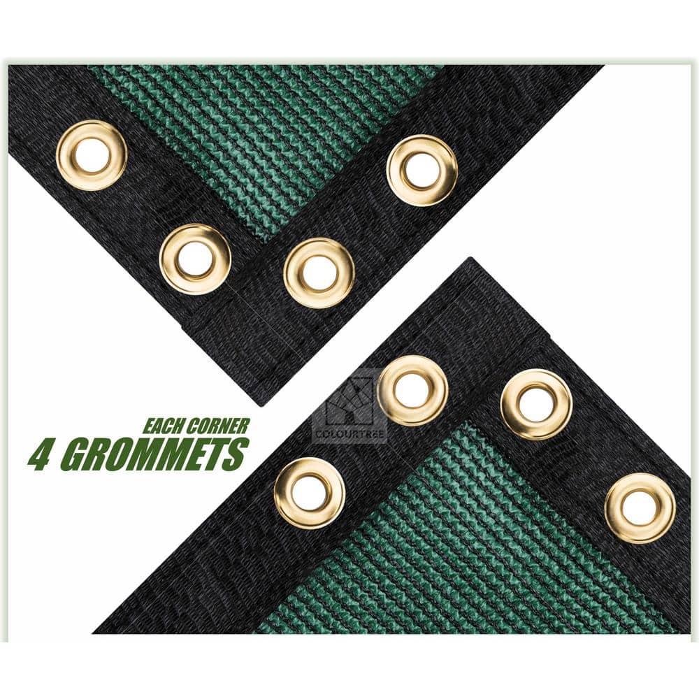 Green 6 ft. x 12 ft. HDPE Privacy Fence Screen with Reinforced Grommets