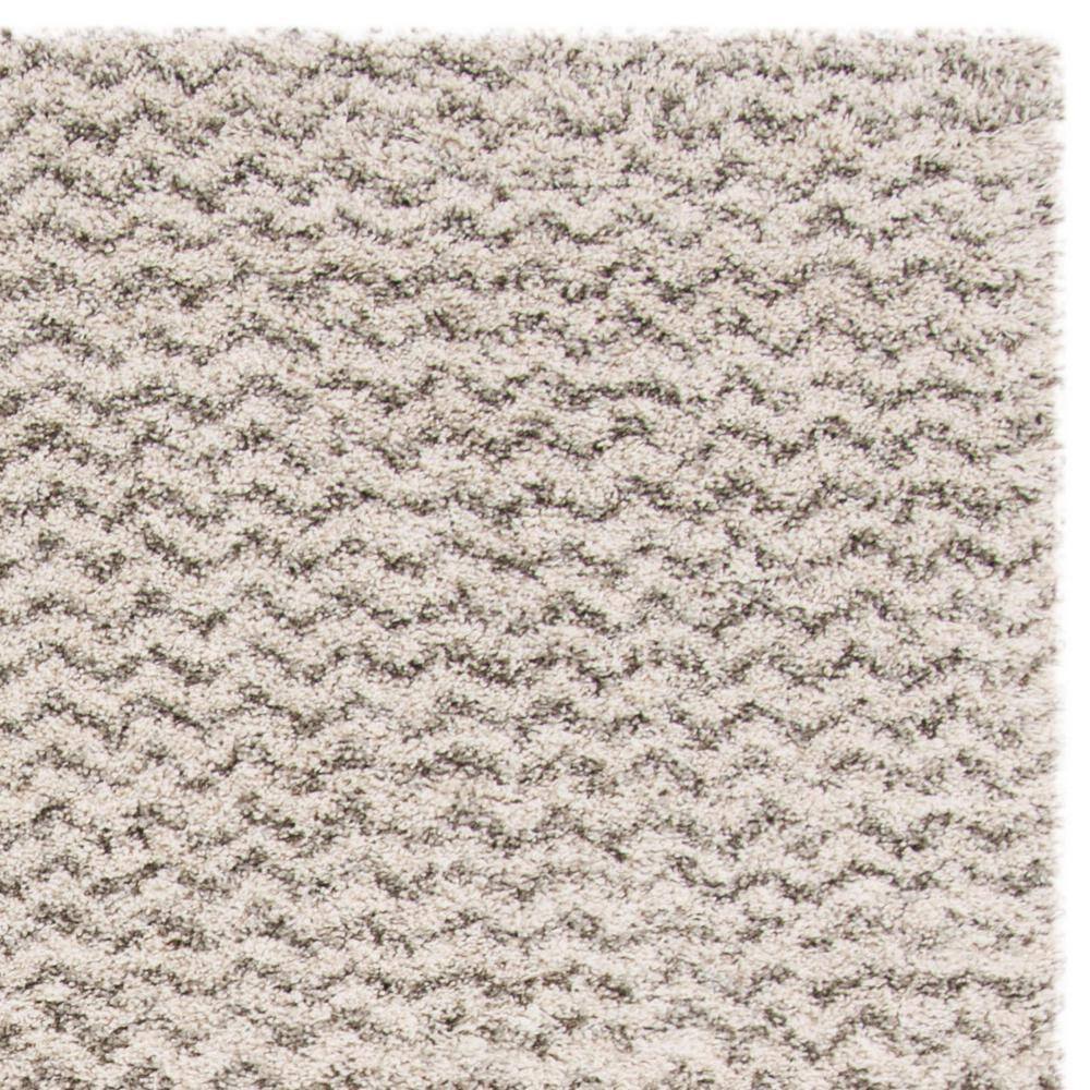 Ivory Rectangular Reversible Shag Area Rug, 9' x 12'