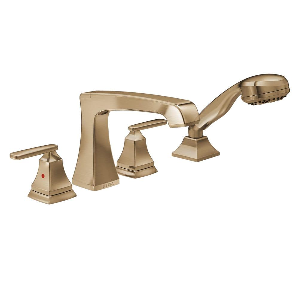 Ashlyn Gold 2-Handle Deck Mount Roman Tub Faucet Trim Kit in Champagne Bronze (Valve Not Included) price history on PriceWatchPro