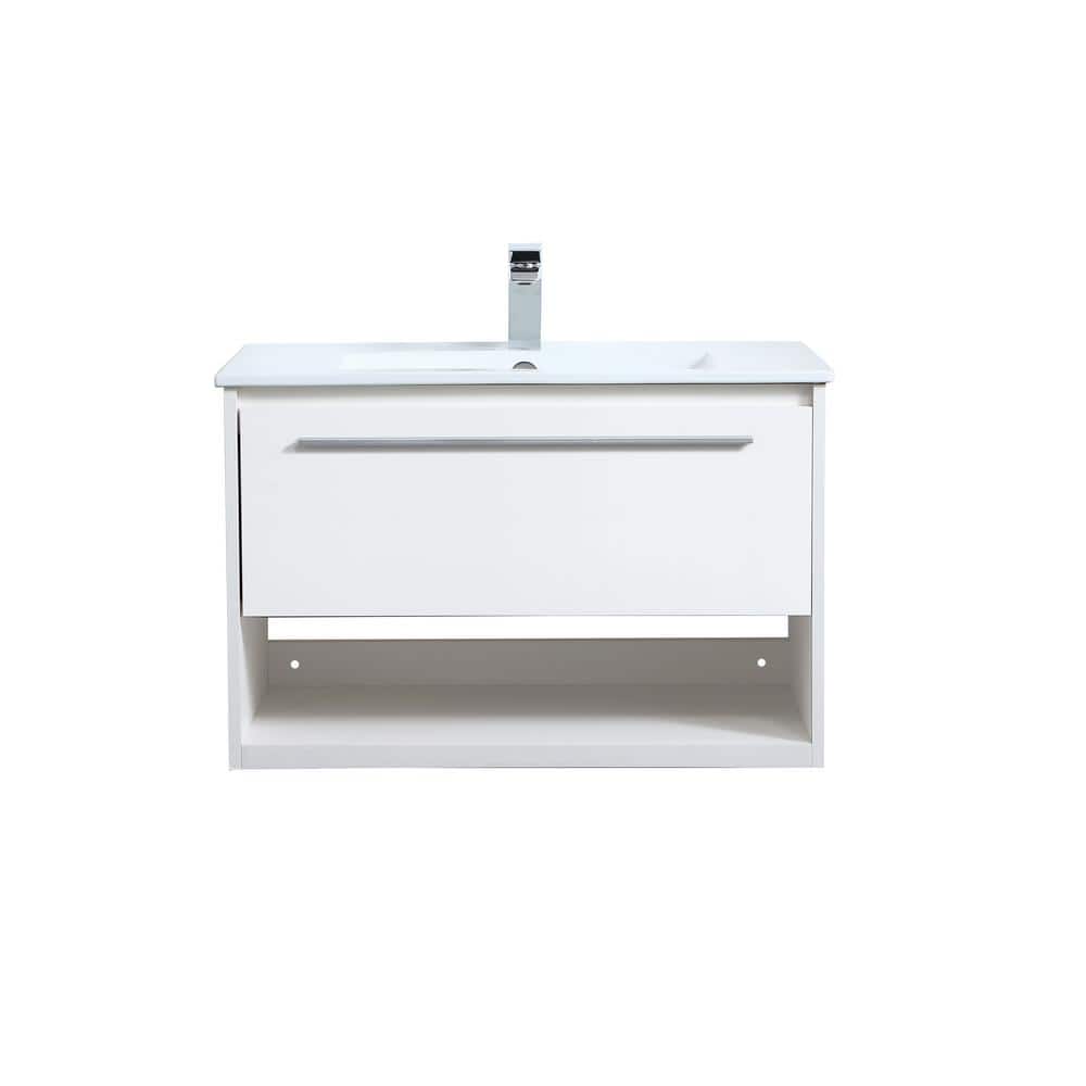 Simply Living 30 in. W x 18.31 in. D x 19.69 in. H Bath Vanity in White wit