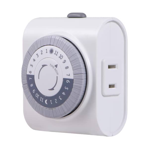 24-Hour Plug-In Big Button Timer