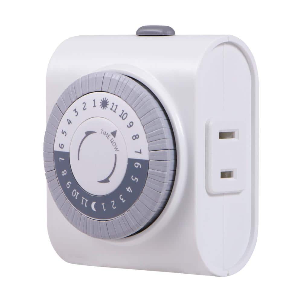 GE 24-Hour Plug-In Big Button Timer 15076 - The Home Depot