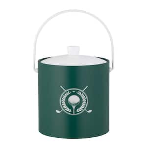 PASTIMES Golf 3 qt. Tropic Green Ice Bucket with Acrylic Cover