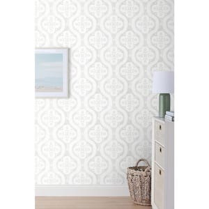 Chateau Platinum Non-Pasted Wallpaper Roll (Covers Approx. 52 sq. ft.)