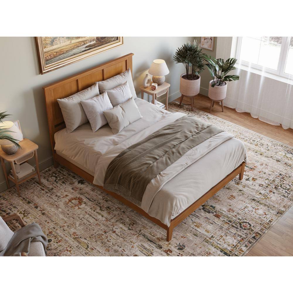 Madison Light Toffee Queen Solid Wood Bed Frame