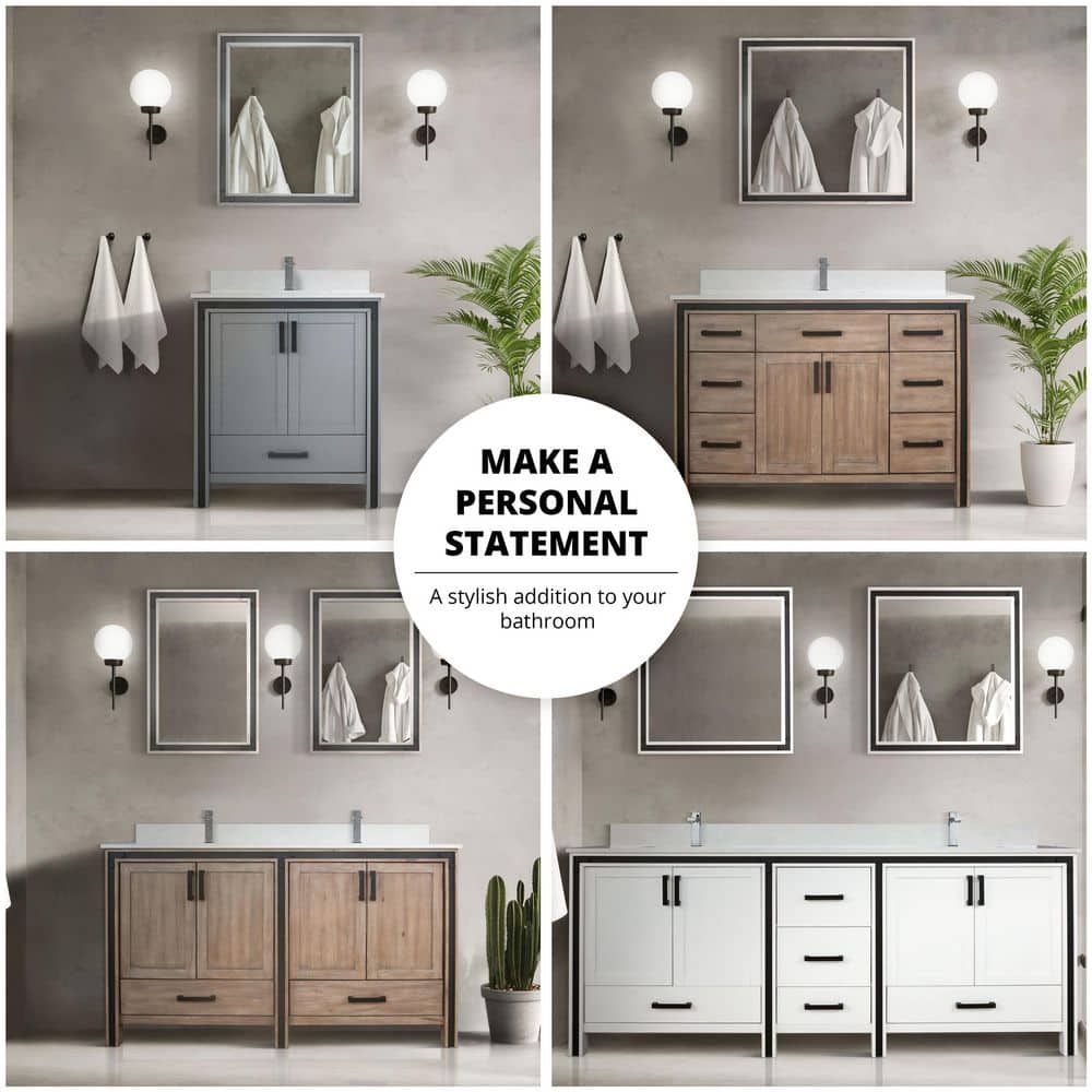 Ziva 48" Rustic Barnwood Single Bathroom Vanity