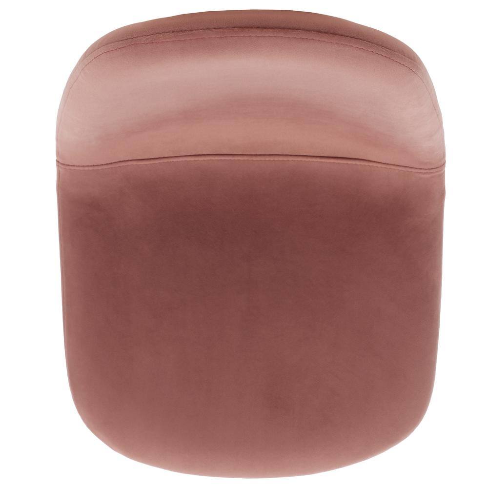 Set of 2 Pink and Dark Grey Upholstered Dining Chairs