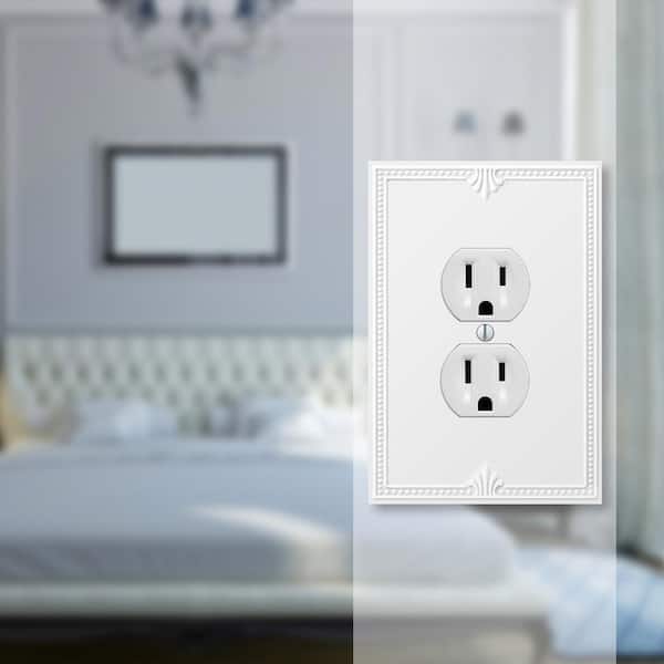 Richmond 1 Gang Duplex Composite Wall Plate - White