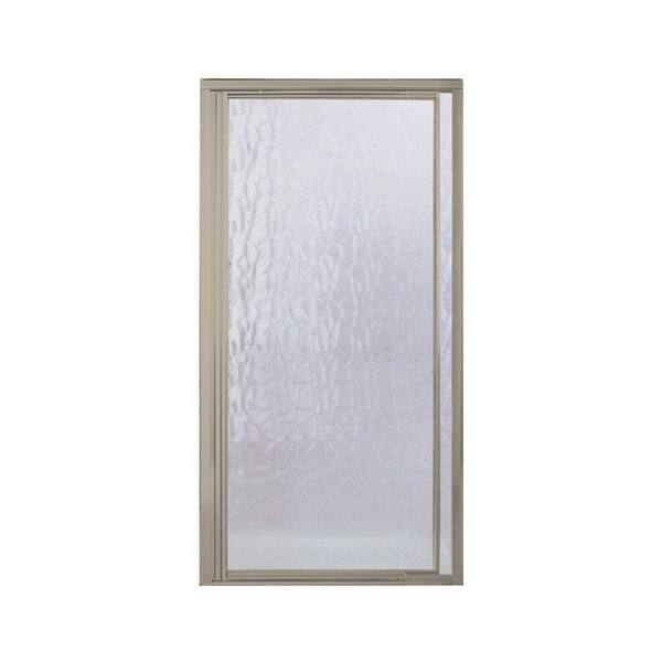 STERLING Vista Pivot II 31-1/4 in. x 65-1/2 in. Framed Pivot Shower Door in Nickel with Moraine Glass Texture