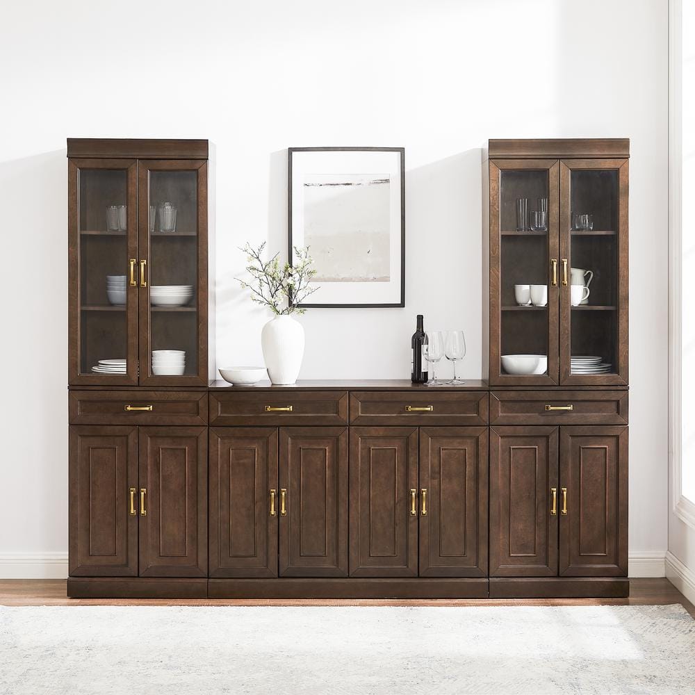 CROSLEY FURNITURE Stanton Coffee Engineered Wood 95 in. 3-Piece
