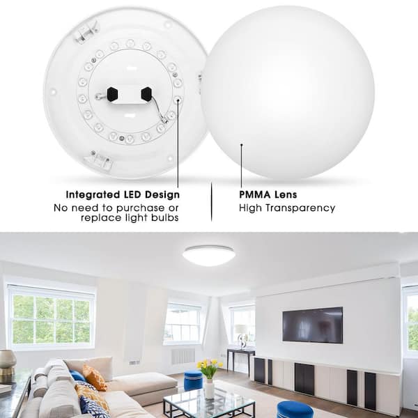 Led flush mount 2024 light bulb