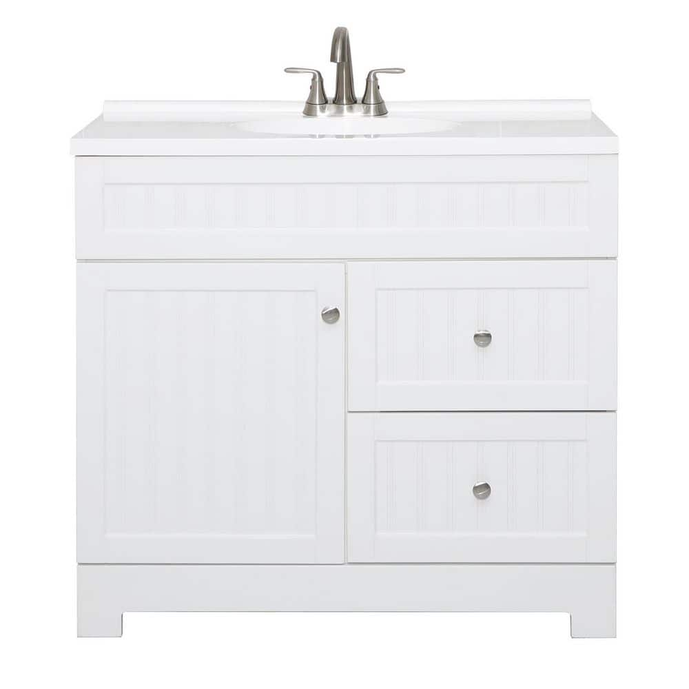 Eclife Gelcoat 36.06 In. W X 18.5 In. D. X 35.5 In. H Bath Vanity In ...