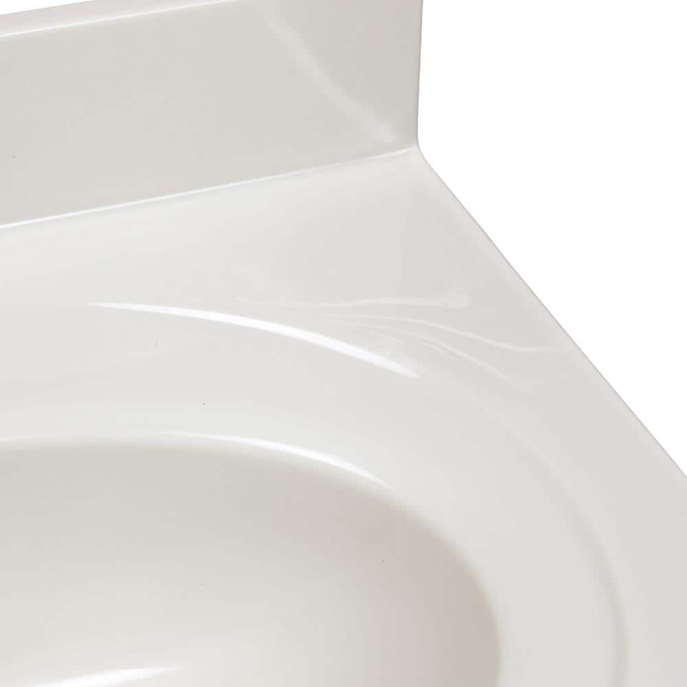 Ivory Swirl Cultured Marble Vanity Top with Backsplash, 25-Inch