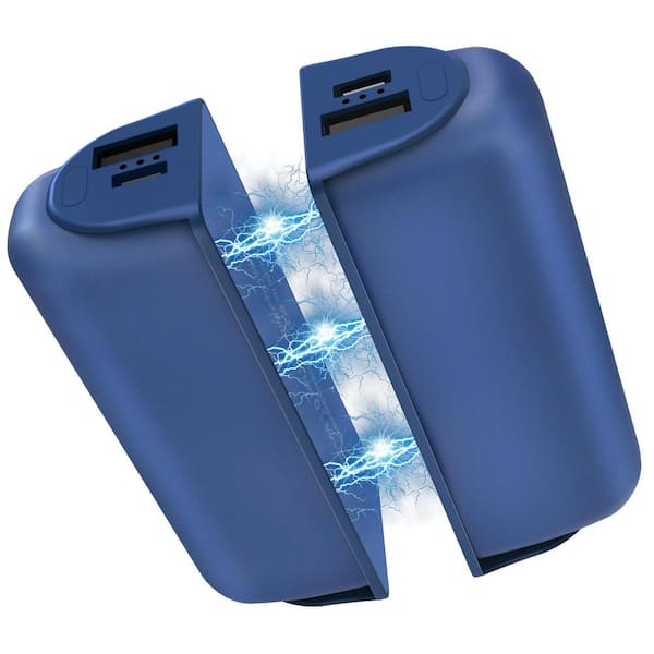 10000 mAh Blue Split-Magnetic Hand Warmers Portable Power Bank (2-Pack)