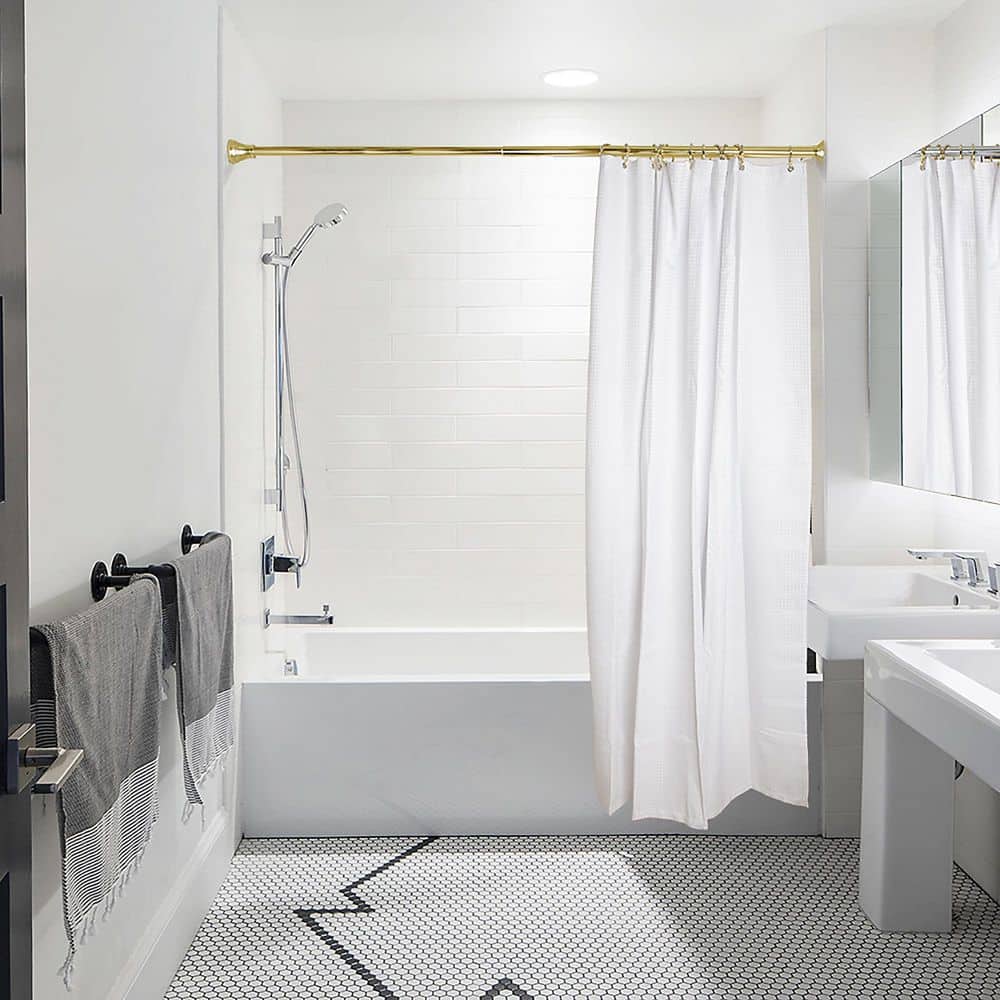 Gold Rustproof Zinc Alloy Shower Curtain Rings Set of 12