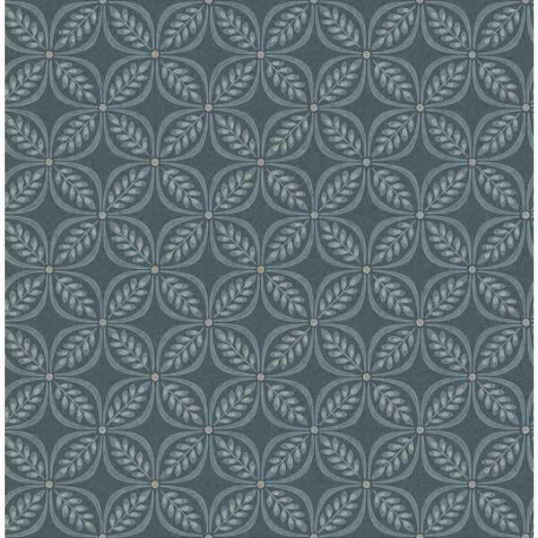 Advantage Blue Morgrove Trellis Wallpaper Sample