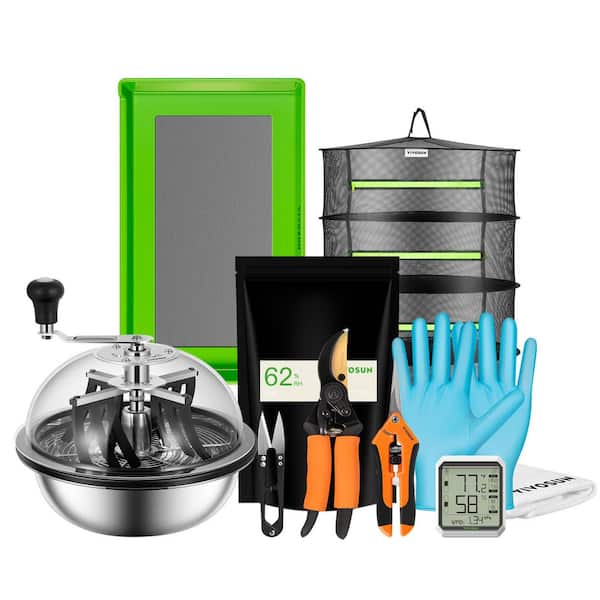 Inclusive Harvest Kit Includes 16 in. Bowl Trimmer, Trim Tray, Drying Rack, Bluetooth Hygrometer Thermometer