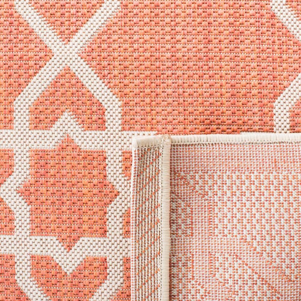 Terracotta Red 24" Easy-Care Synthetic Rectangular Rug