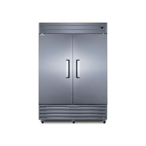 54 in. 38.54 cu. ft. Commercial Upright Frost-Free Freezer in Stainless Steel