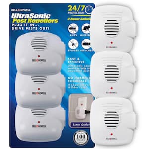 Ultrasonic Electronic Indoor Pest Repeller with AC Outlet (3-Pack)