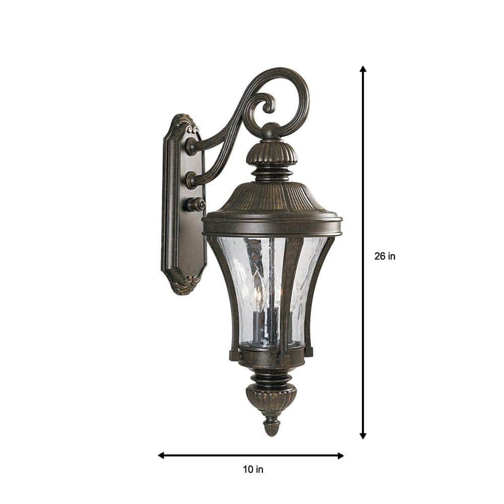 Nottington Bronze 26" Outdoor Wall Lantern Sconce