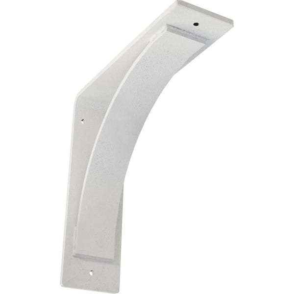Ekena Millwork 3 in. x 10 in. x 10 in. Hammered White Morris Steel Bracket