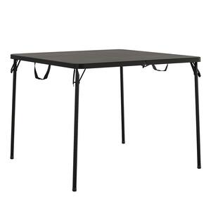 Table De Bridge Pliante Noire 85x85x70 Cm - Surface En PVC Moelleuse, Jambes Métal Avec Verrouillage, Légère Et Pratique