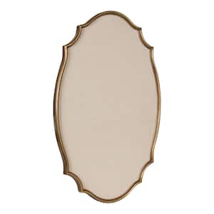 Leanna 23.12 in. W x 35.75 in. H Gold Scalloped Traditional Framed Decorative Wall Mirror
