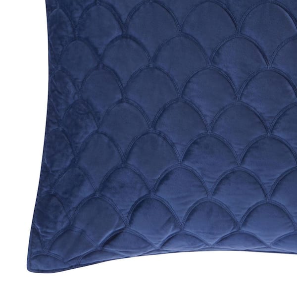 Madera Velvet Navy Crewel Decorative Pillow - Levtex Home : Target