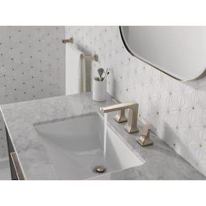 Velum 8 in. Widespread Double Handle Bathroom Faucet with Drain Kit Included in Stainless