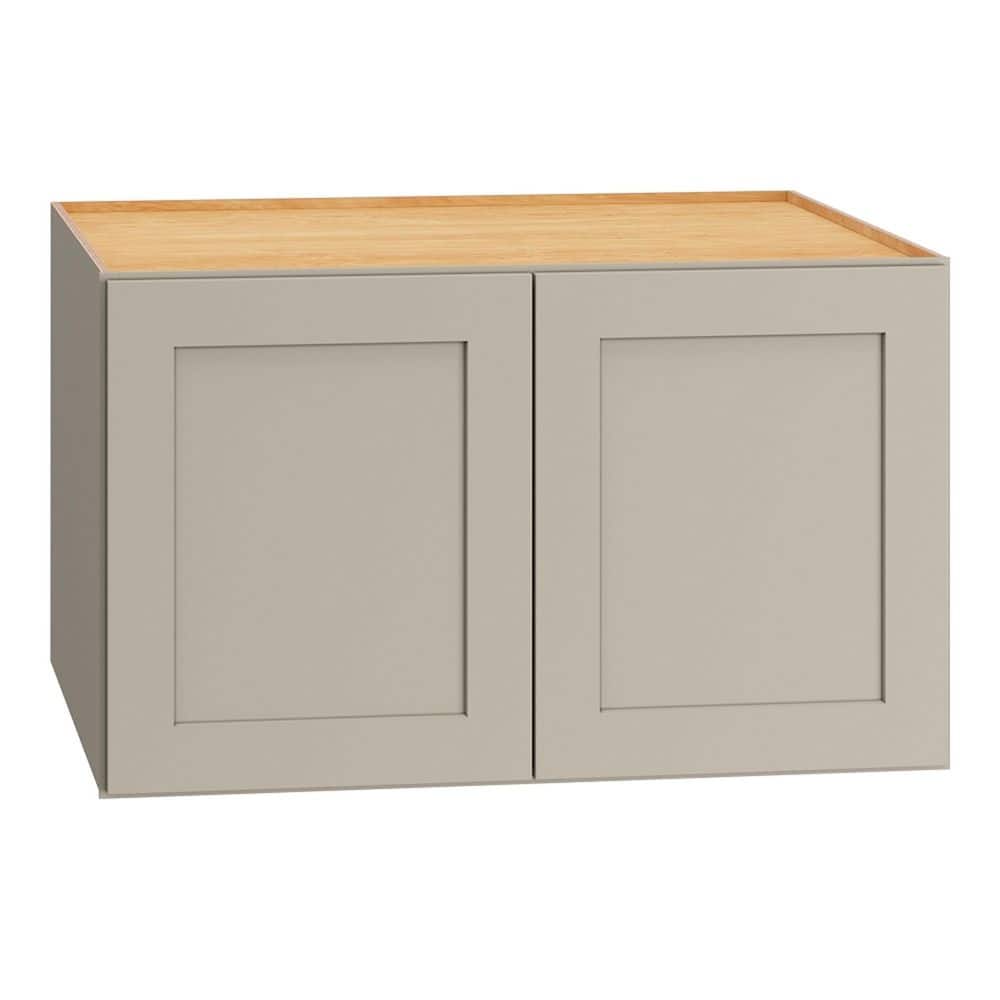 QuickShip Cottage 30 in. W x 24 in. D x 18 in. H Assembled Plywood Shaker Wall Bridge Kitchen Cabinet in Sterling price history on PriceWatchPro