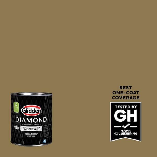 Glidden Diamond 1 qt. PPG1104-6 Rustic Ranch Satin Interior Paint with Primer