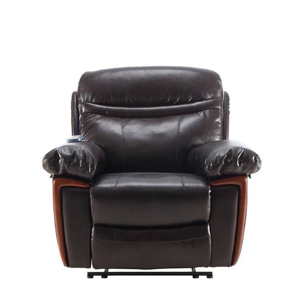 Polibi 27 90 In W Massage Vibration, Leather Recliner Sofa Chair