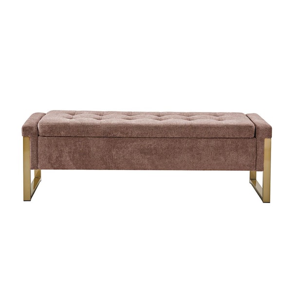 benben JAYDEN CREATION Alina Brown Modern Upholstered Flip Top