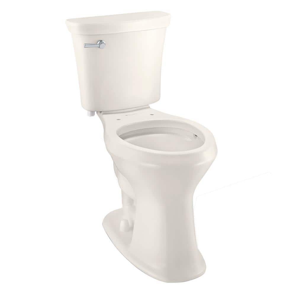 SuperClean 12 inch Rough In Two-Piece 1.28 GPF Single Flush Elongated Toilet in Bone Seat Not Included -  Glacier Bay, N2442E-BNE