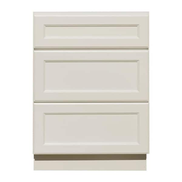 Newport Assembled 15 in. W x 21 in. D x 34.5 in. H Vanity Cabinet with 3 Drawers in Classic White