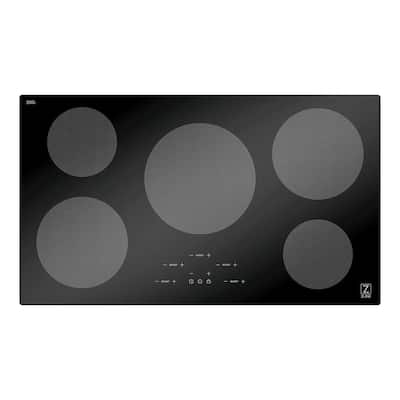 36" Induction Modular Cooktop in Stainless Steel with 5 Burners