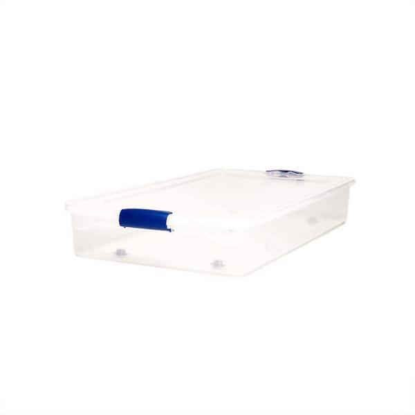 Cleverstore Under the Bed Wheeled Storage Box, 68 qt. 2-Pack