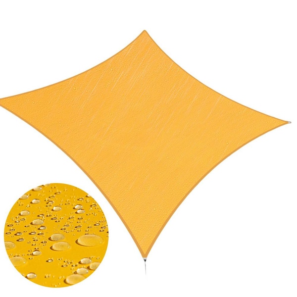 Waterproof 7 ft. x 12 ft. Rectangle Shade Sail - Yellow