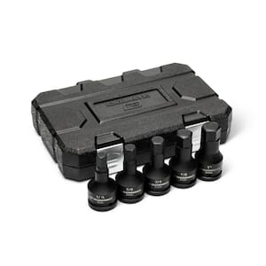 3/4 in. Drive SAE Impact Hex Bit Socket Set with Blow Mold Case (5-Piece)