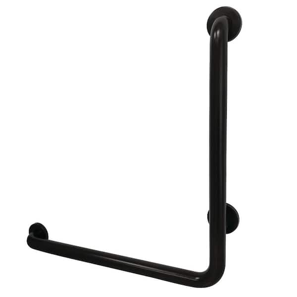 Kingston Brass L-Shaped 24 in. x 1-1/2 in. Grab Bar in Matte Black
