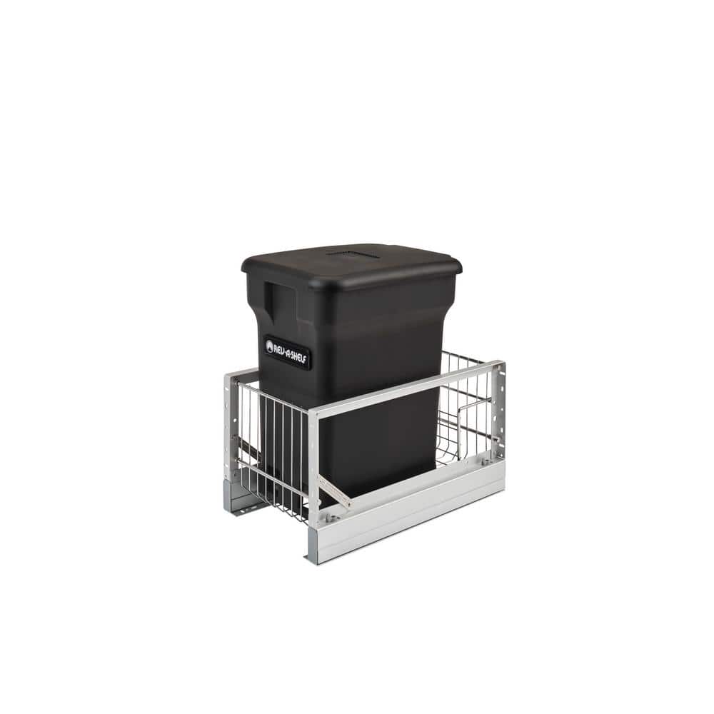 Rev-A-Shelf Aluminum Pull-Out Black Compost Bin -  5349-15CKBK-1