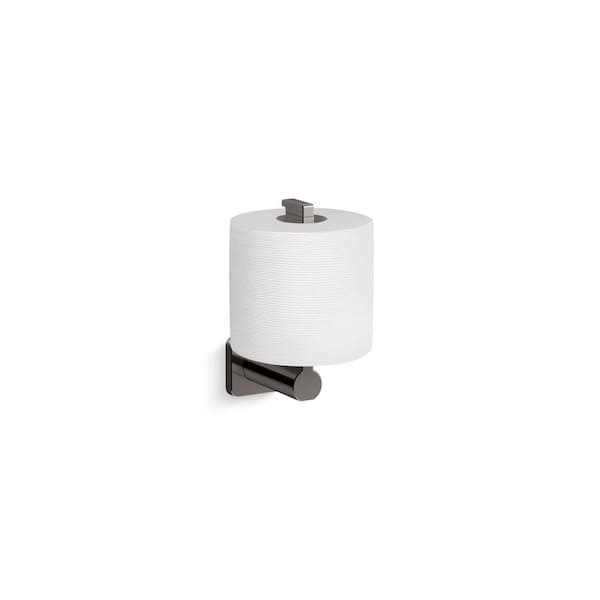 Parallel Vertical Toilet Paper Holder in Vibrant Titanium