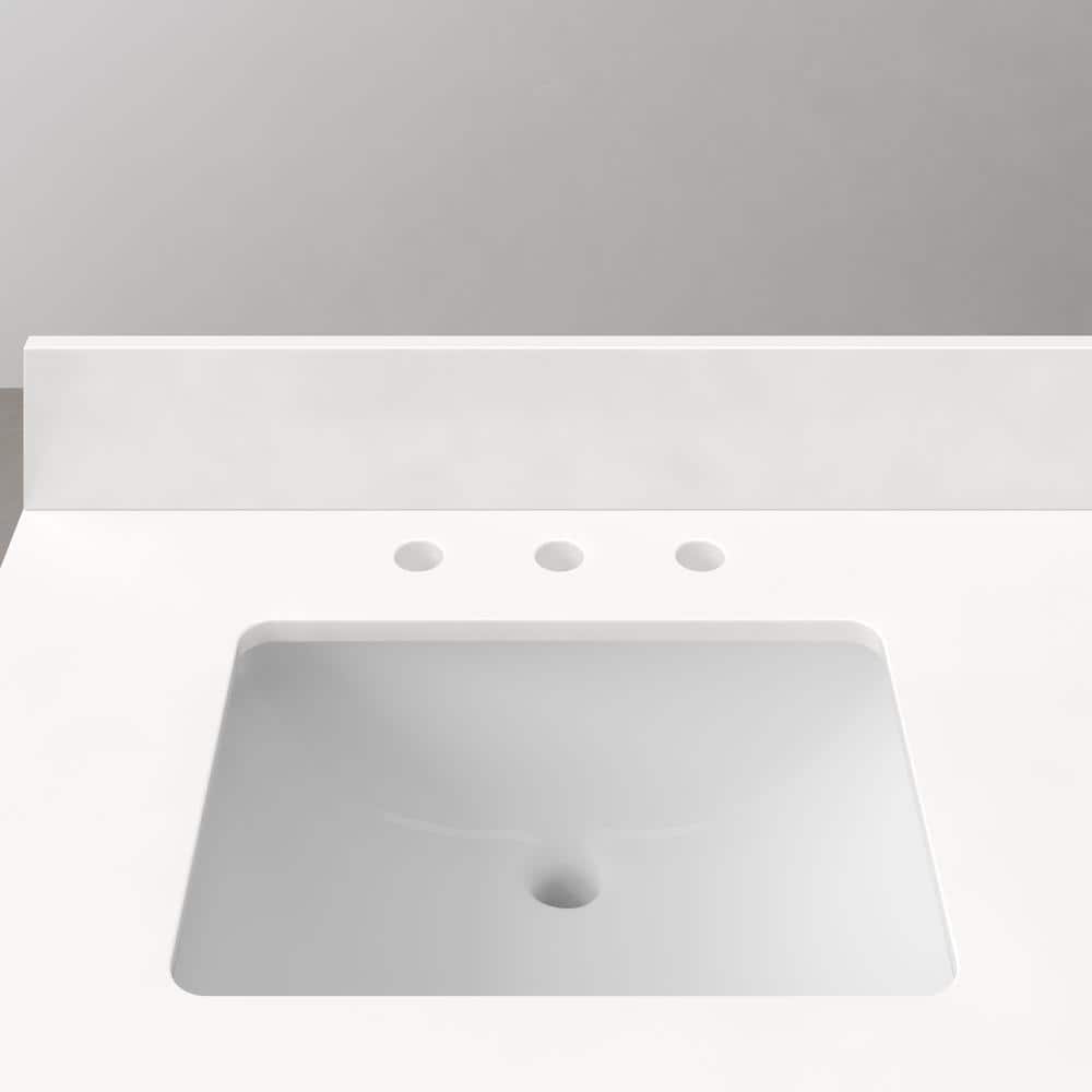 Sequoia 72-Inch Double Sink Mango Wood Bath Vanity with White Quartz Top